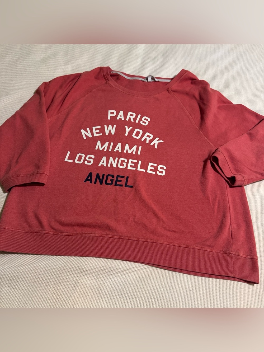 Victoria’s Secret Angel Paris New York Miami Sweatshirt Womens Large Dark Pink